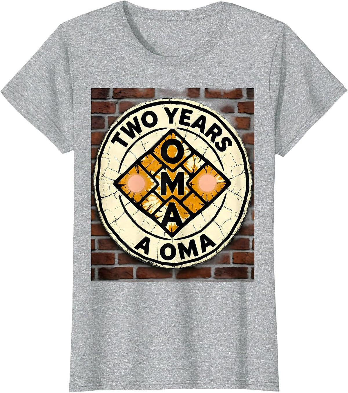 Two Years A Oma Family Matching Birthday Sweet Peach Wild T-Shirt - Heather Grey