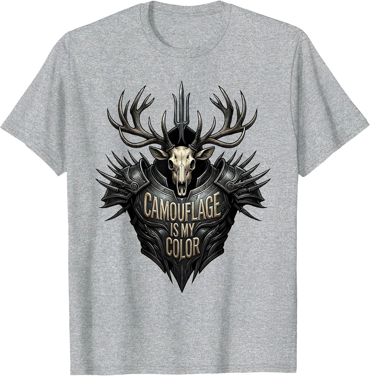 Men's Camouflage Is My Color Hunting Design T-Shirt - Heather Grey