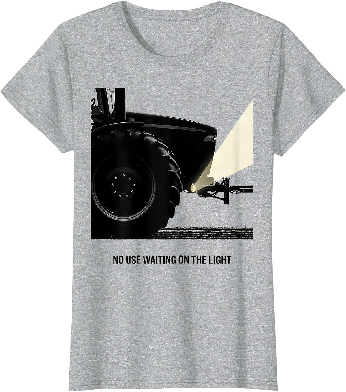 No Use Waiting On The Light Funny Farmer Tractor Heritage T-Shirt - Heather Grey