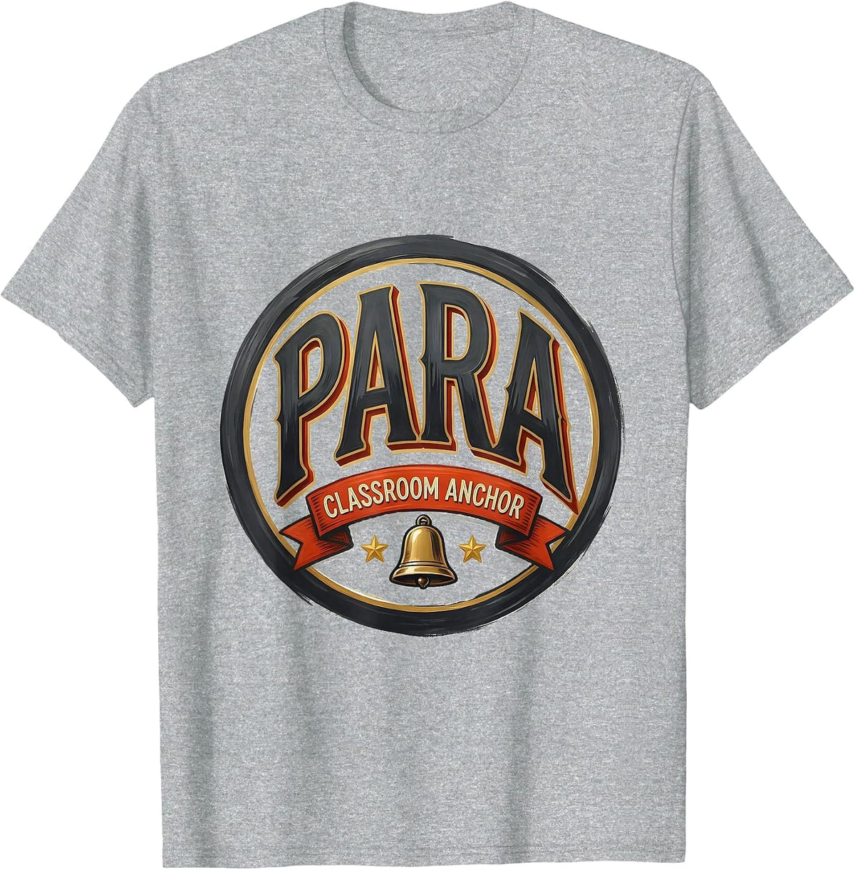 Men's Para Classroom Anchor Sign Painter Showcard Paraeducator T-Shirt - Heather Grey
