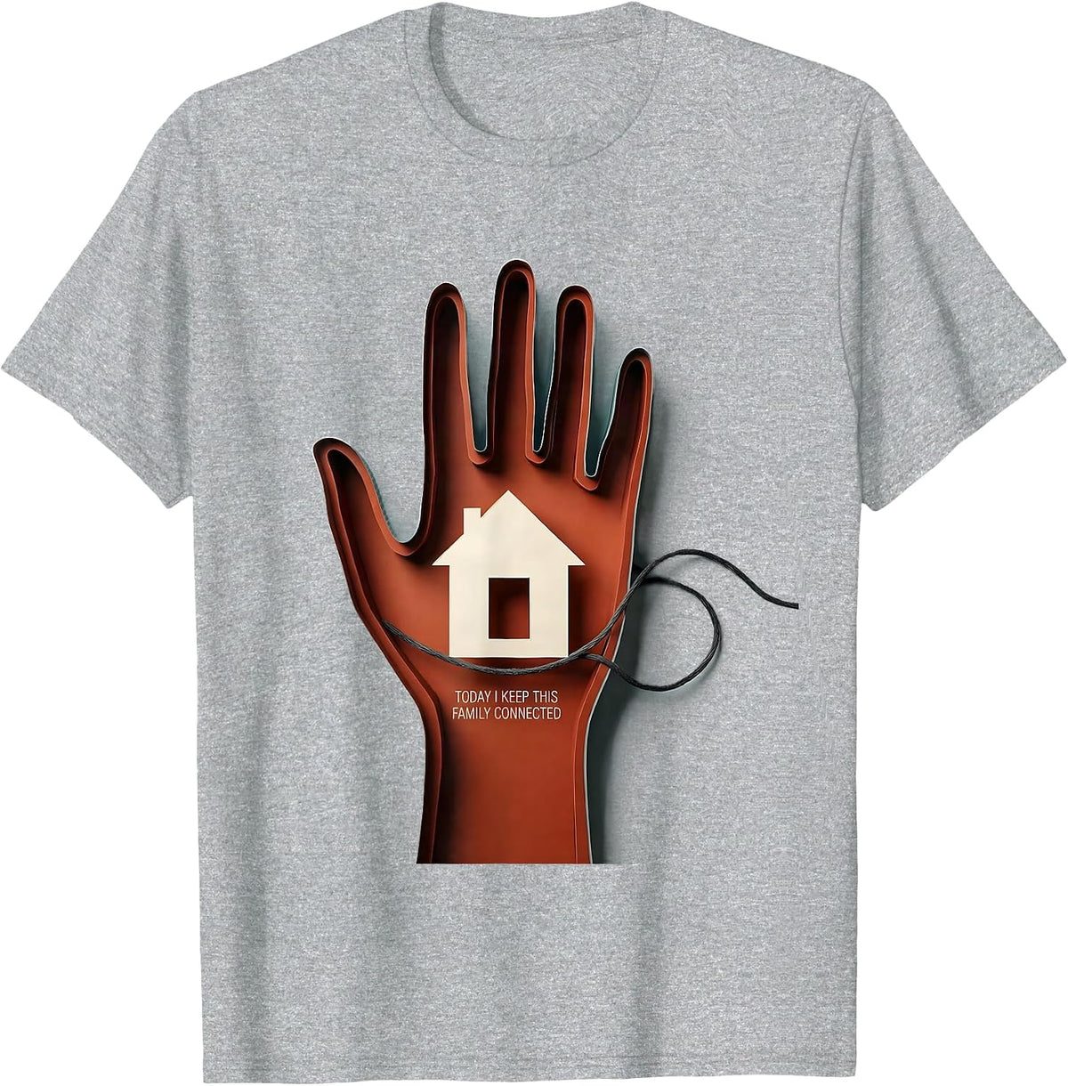 Men's Today I Keep This Family Connected Funny Social Worker T-Shirt - Heather Grey