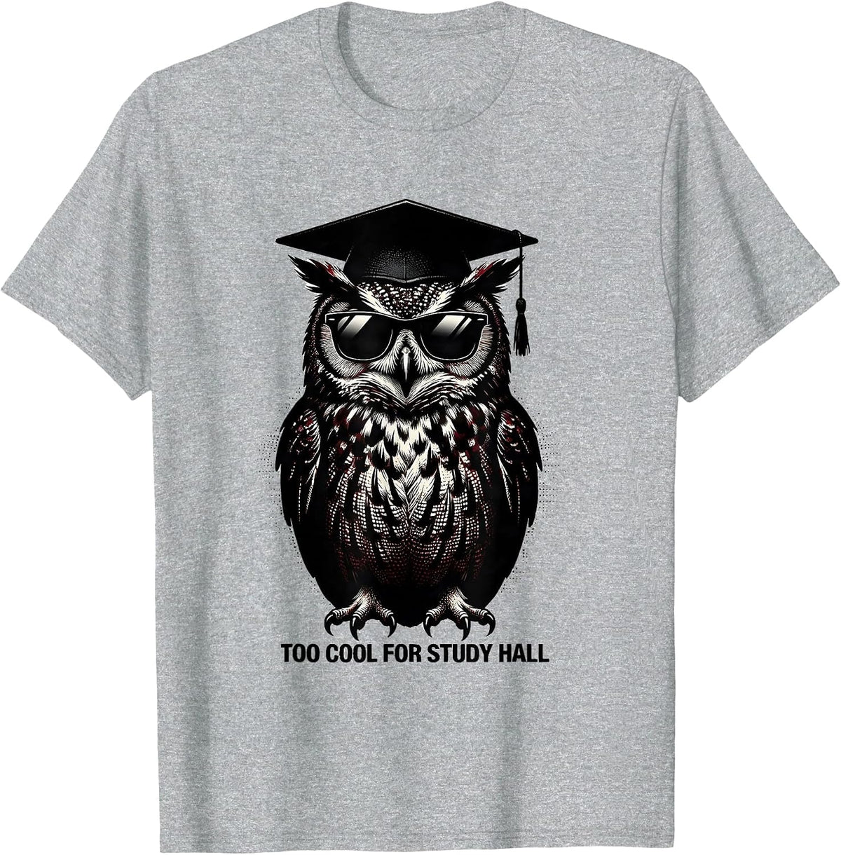 Men's Too Cool For Study Hall Teacher Life Design T-Shirt - Heather Grey