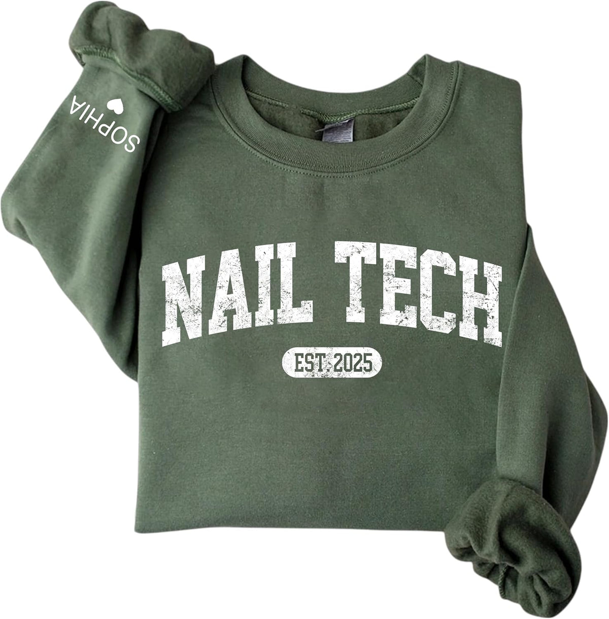 Chillever Personalized Nail Tech Sweatshirt, Custom Manicurist Sweater, Salon Crewneck, Graduation Gift for Beauty