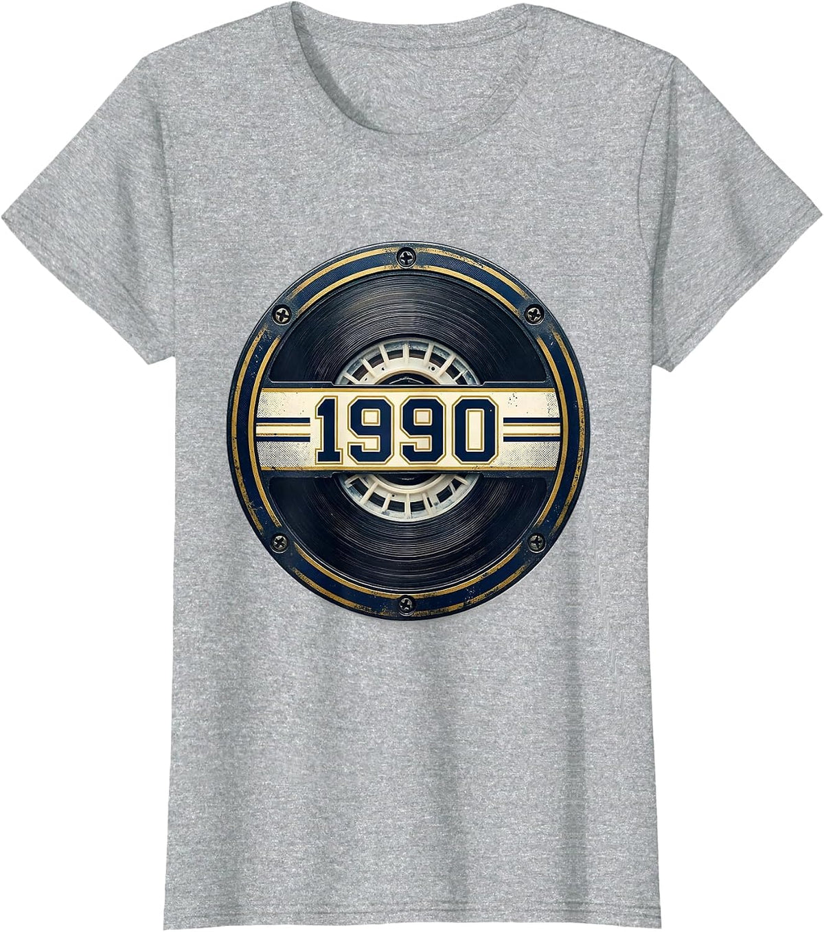 1990 Vintage Retro Cassette Tape Hip Hop Music Nostalgia T-Shirt - Heather Grey