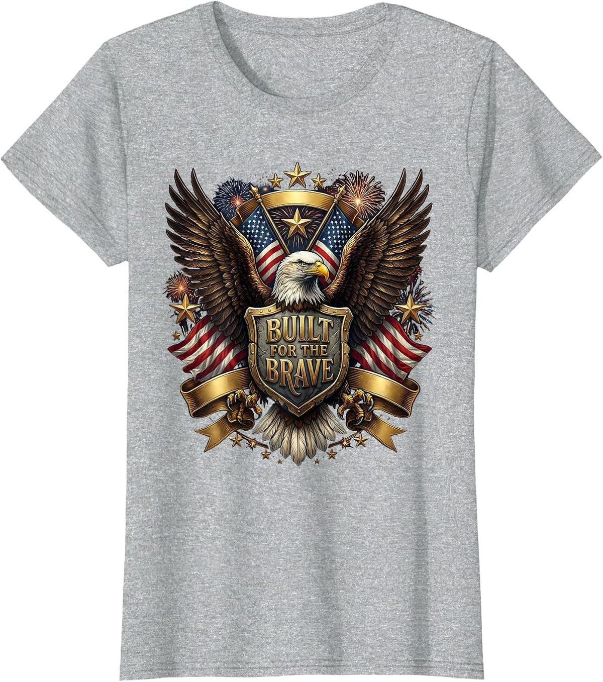 Built for the Brave Social Worker Design T-Shirt - Heather Grey