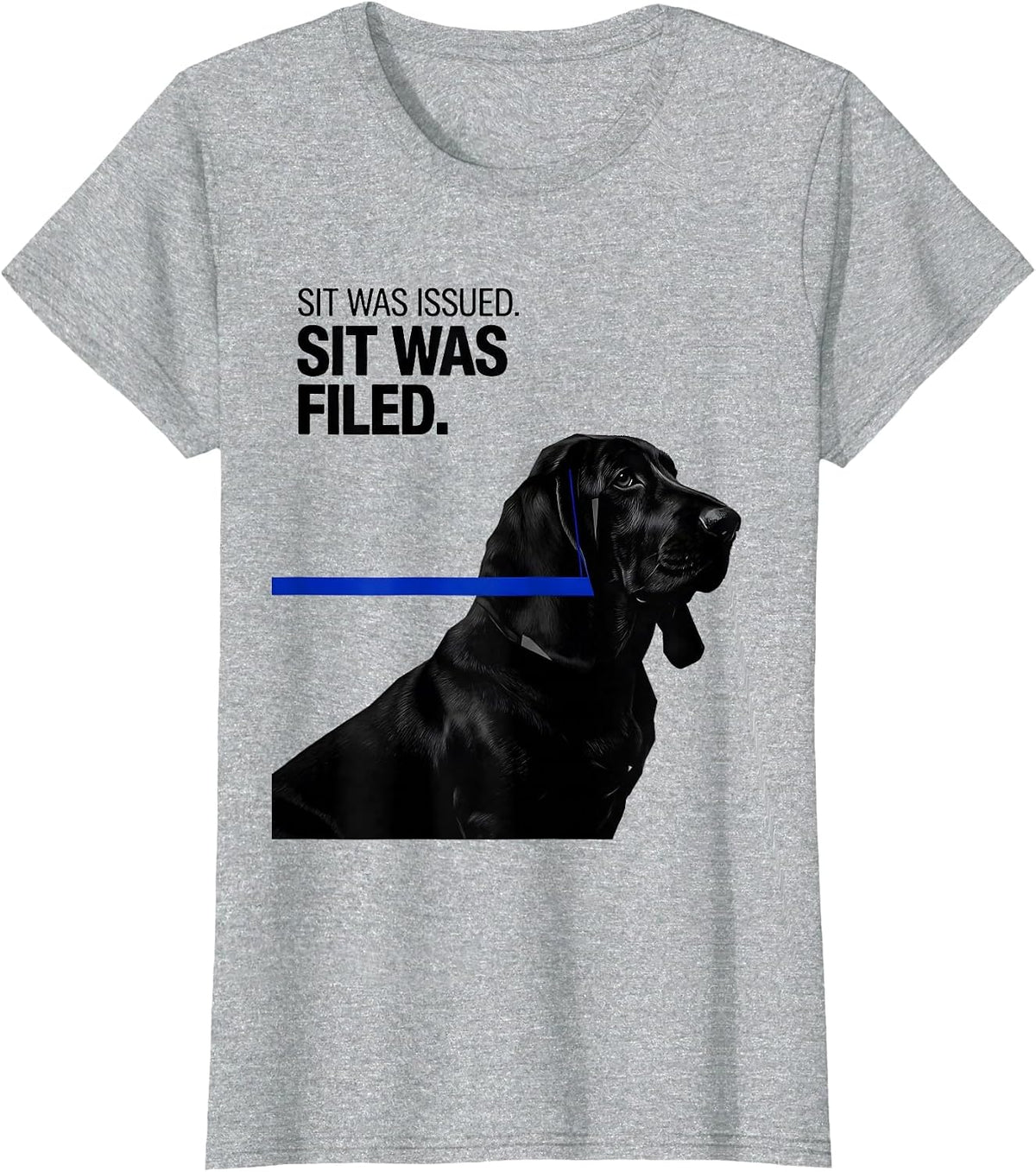 Sit Was Issued Sit Was Filed Funny Basset Hound Dog Lover T-Shirt - Heather Grey
