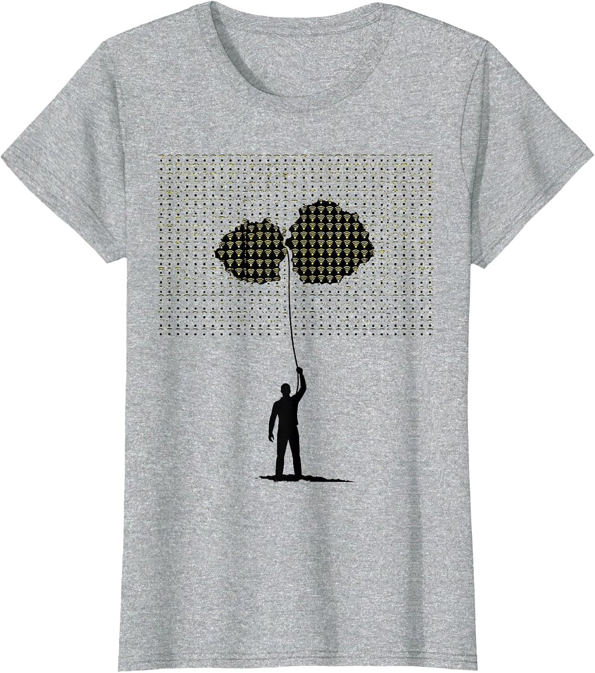 Stencil Figure Para Humor School Support Staff Gift T-Shirt - Heather Grey