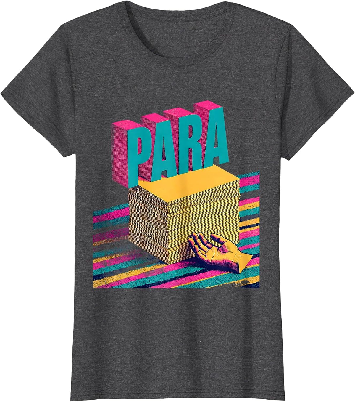 Women's Para Risograph Paraprofessional Paraeducator Teacher Aide T-Shirt - Dark Heather Grey