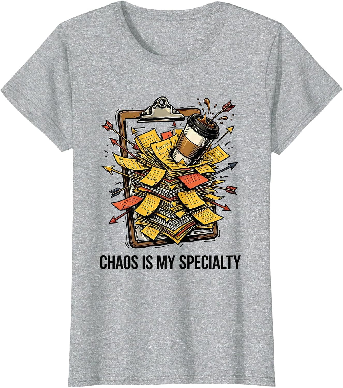 Chaos Is My Specialty Chaos Coordinator Design T-Shirt - Heather Grey