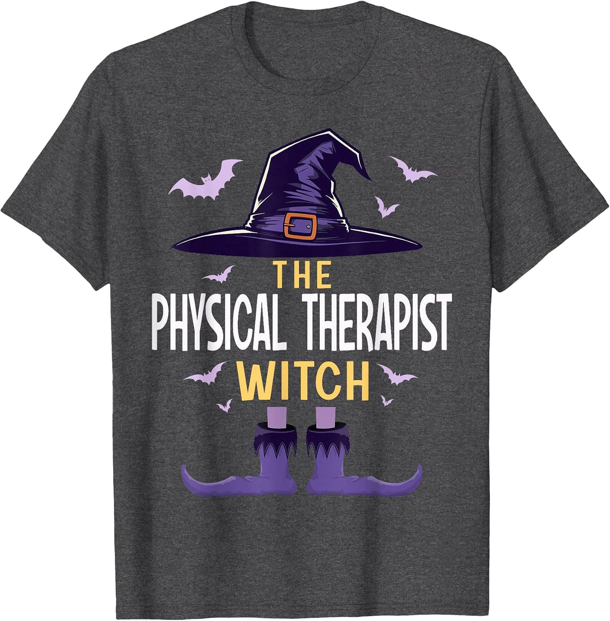 Physical Therapist Halloween Witch Group Matching Costume T-Shirt - Dark Heather Grey