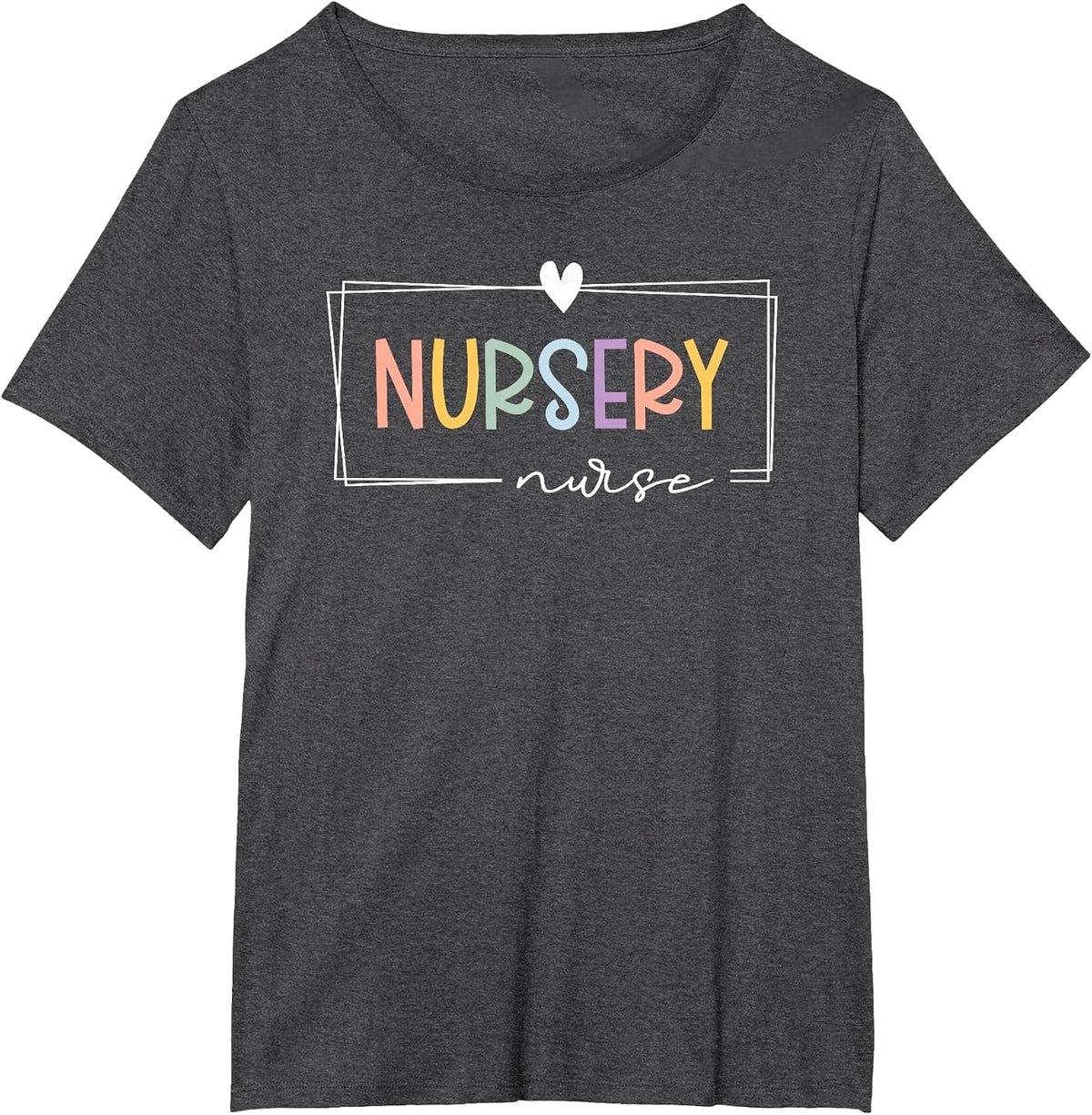 Nursery Nurse Tiny Humans Newborn Nurse T-Shirt - Dark Heather Grey