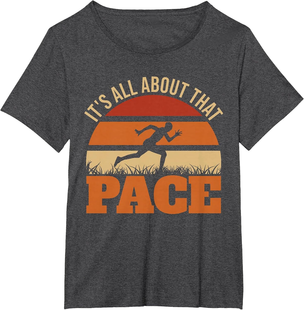 It's All About that Pace Track and Field XC Cross Country T-Shirt - Dark Heather Grey