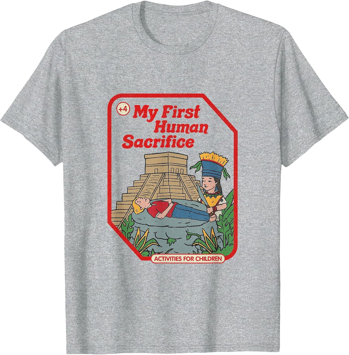 My First Human Sacrifice Occult Goth Vintage Childgame T-Shirt - Heather Grey