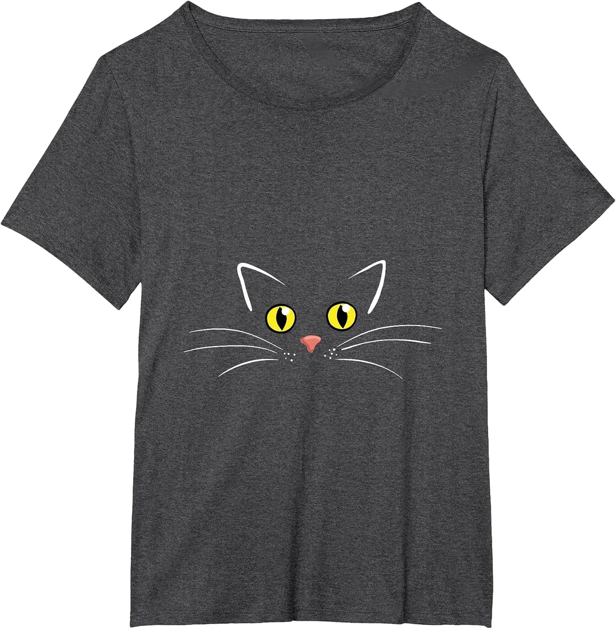 Cat Eyes Tshirt for Cat Moms Who Love Animals T-Shirt - Dark Heather Grey
