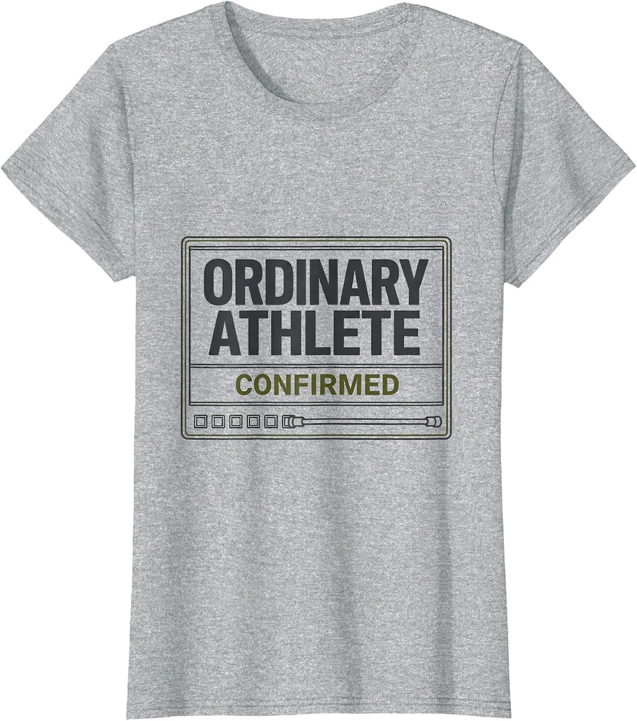 Ordinary Athlete Confirmed Funny Gym Rat Hustle Culture Gift T-Shirt - Heather Grey