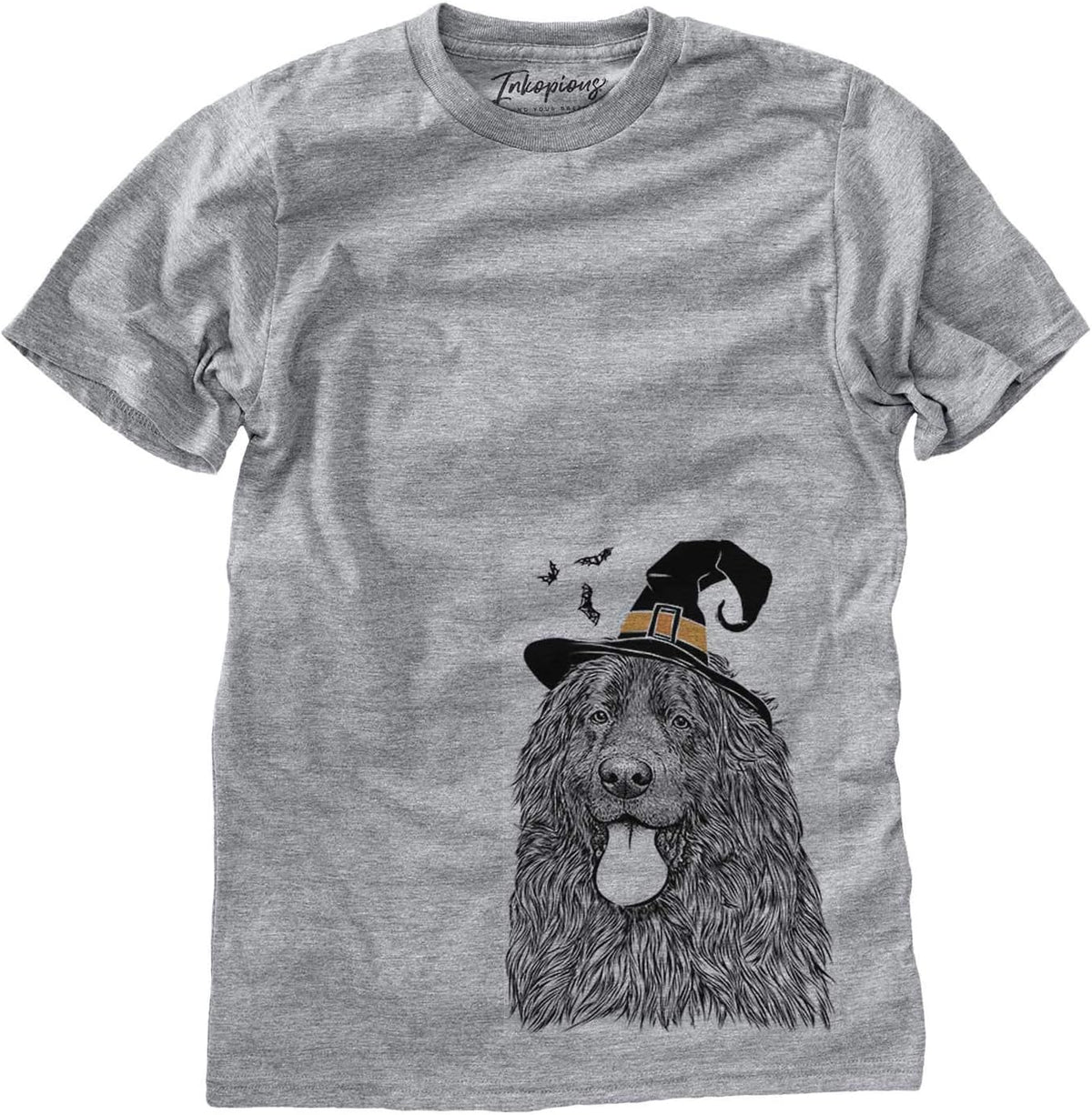 Inkopious Halloween Neptune the Newfoundland Dog Triblend T-Shirt - Unisex Grey Crew Neck