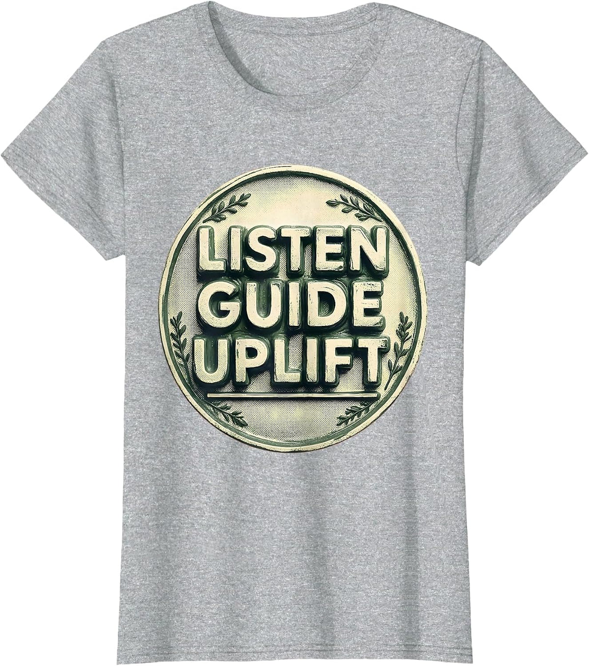 Listen Guide Uplift Groovy Social Worker Appreciation T-Shirt - Heather Grey
