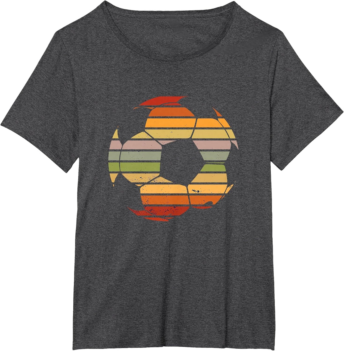 Retro Sunset Vintage Soccer T-Shirt - Dark Heather Grey