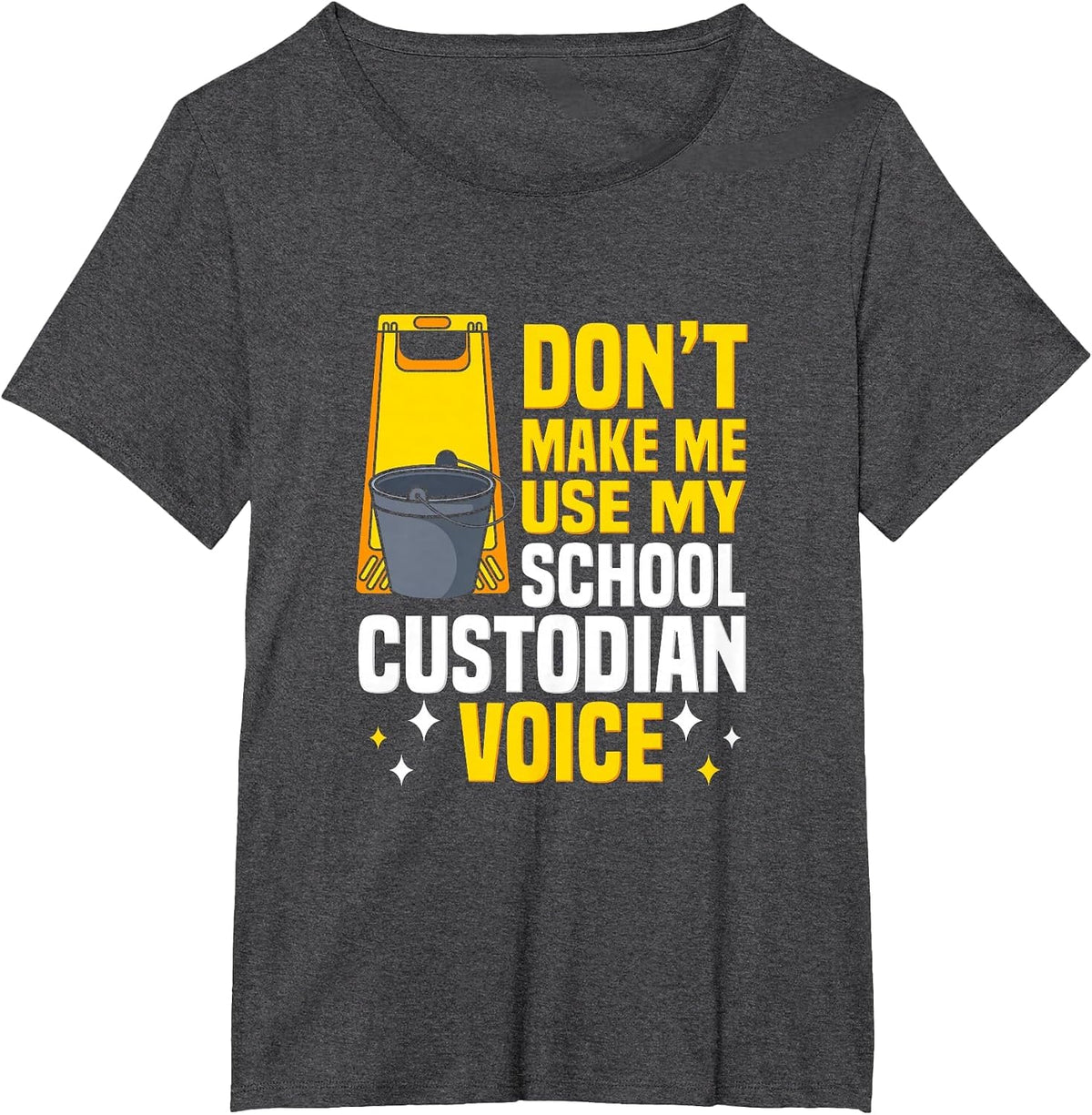 School Custodian Appreciation Day Janitor Custodian Job T-Shirt - Dark Heather Grey