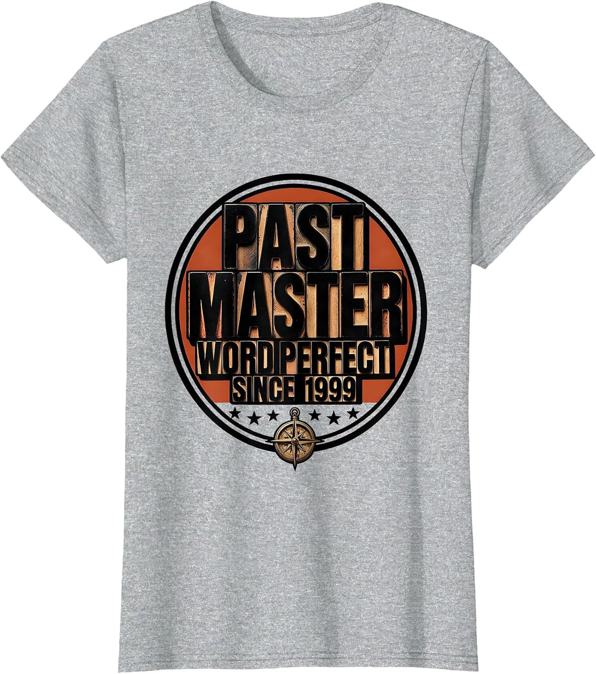 Past Master Word Perfect Since 1999 Freemason Lodge Gift T-Shirt - Heather Grey