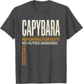 Men's Capybara Reporting For Duty: No Duties Assigned Funny T-Shirt - Dark Heather Grey