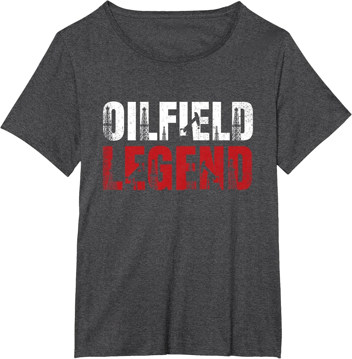 Oil Rig Oilfield Legend Oramilling Oilfield Worker Oilman T-Shirt - Dark Heather Grey