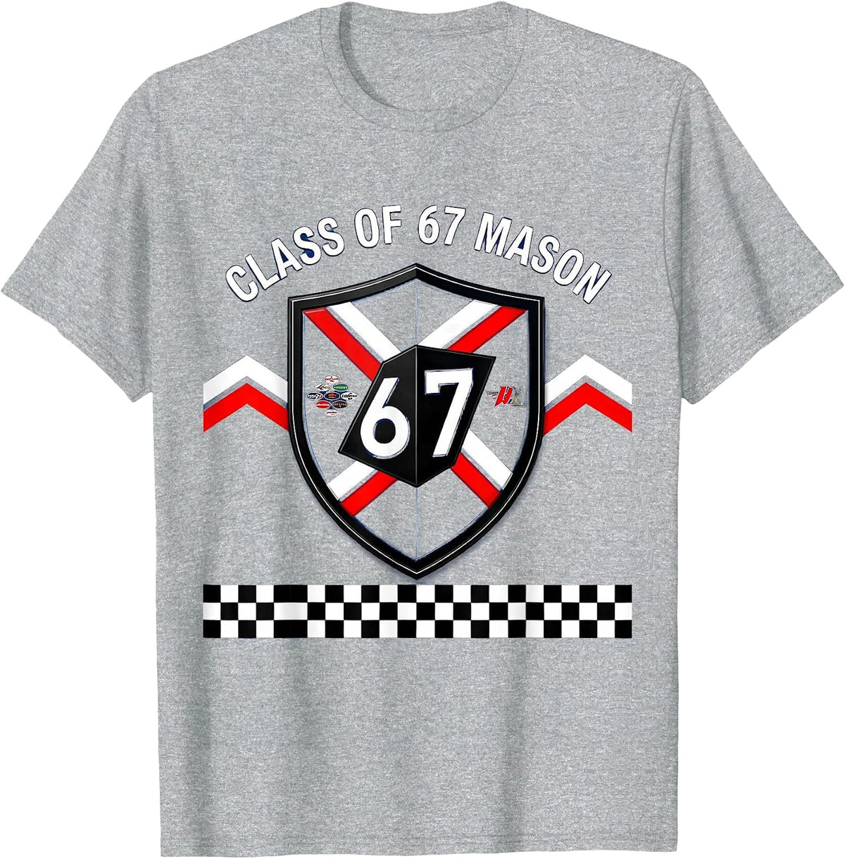 Men's Class of 67 Mason Graduation Design T-Shirt - Heather Grey