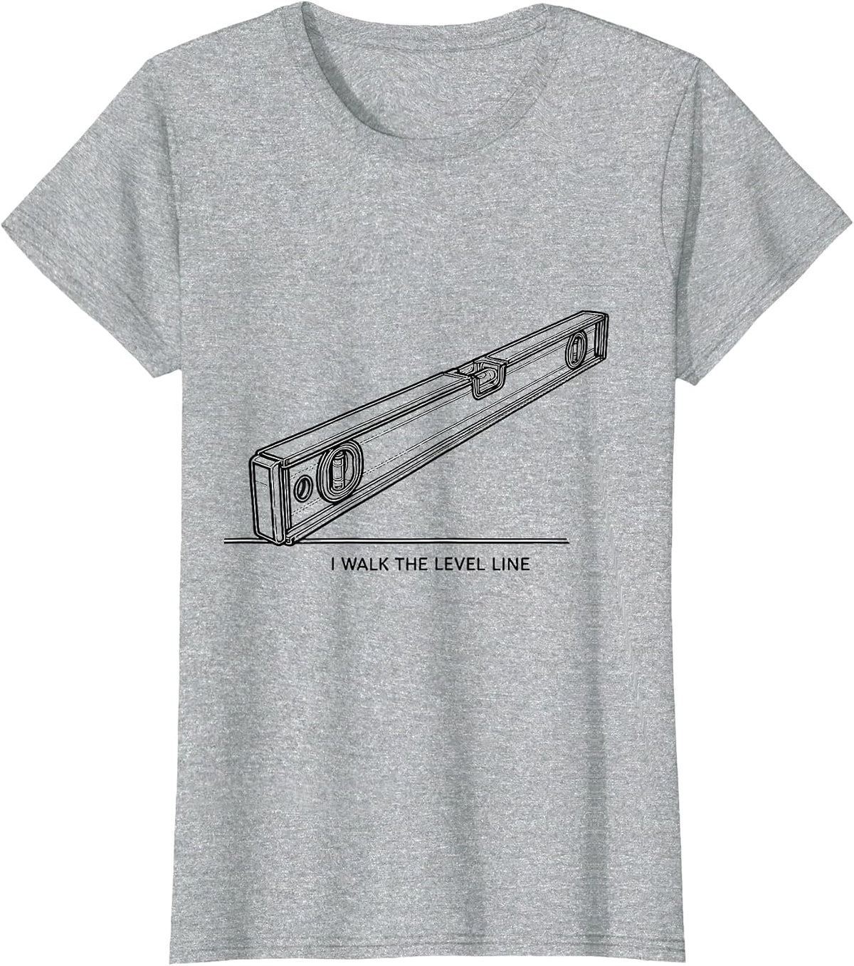 I Walk The Level Line Freemason Masonic Brotherhood Pride T-Shirt - Heather Grey