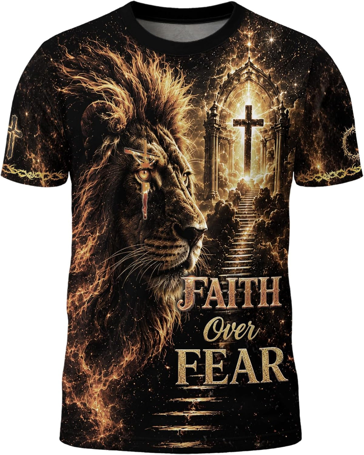 Faith Over Fear TShirts, Christian Shirts For Men - Ds04