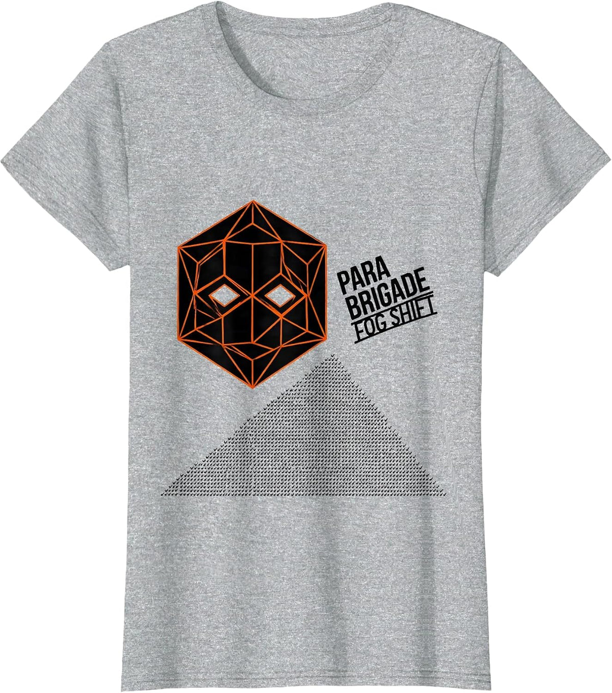 Para Brigade Fog Shift Geometric Paraeducator Halloween T-Shirt - Heather Grey
