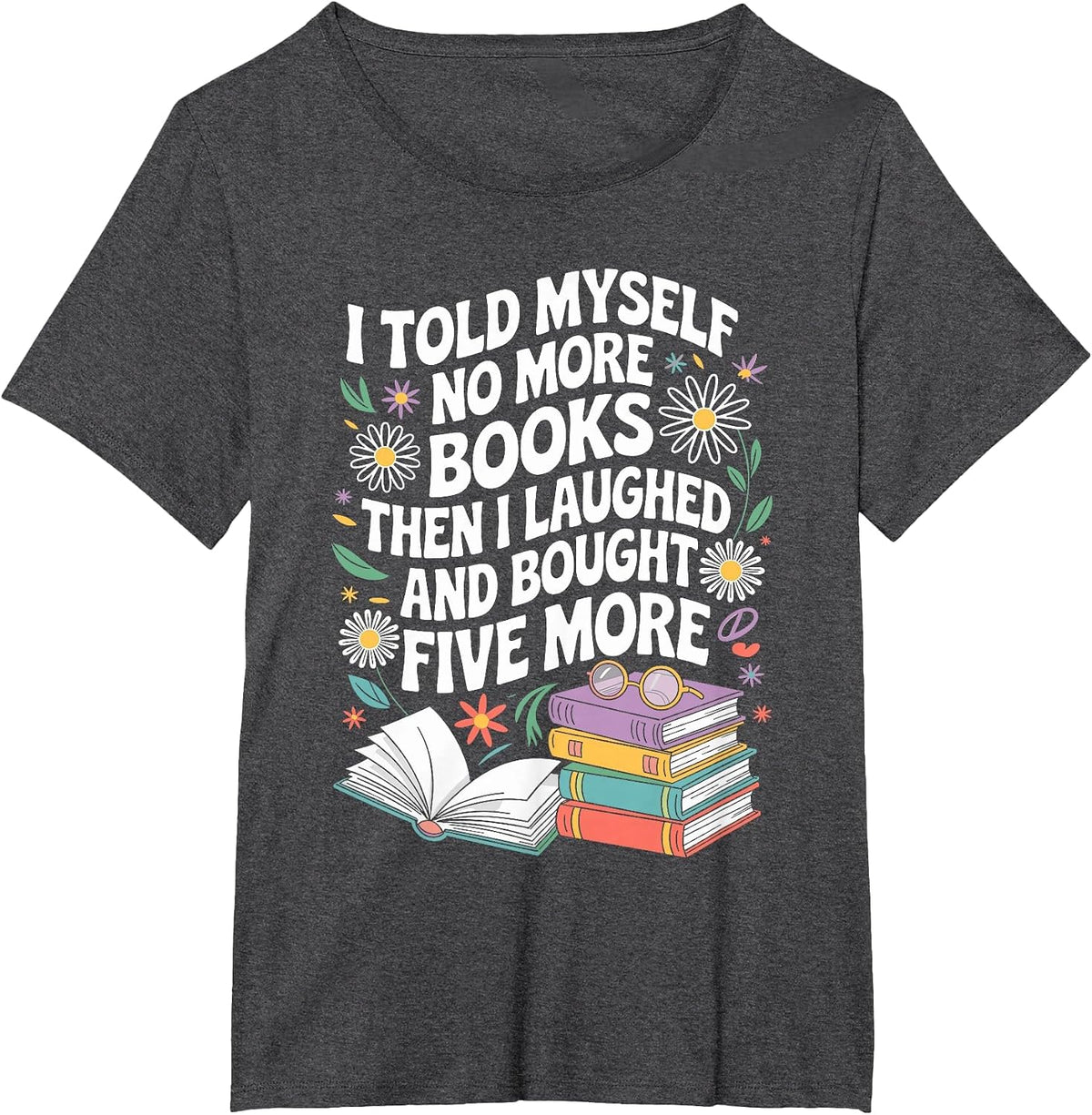 Reading Teacher for Readers and Bookworms T-Shirt - Dark Heather Grey
