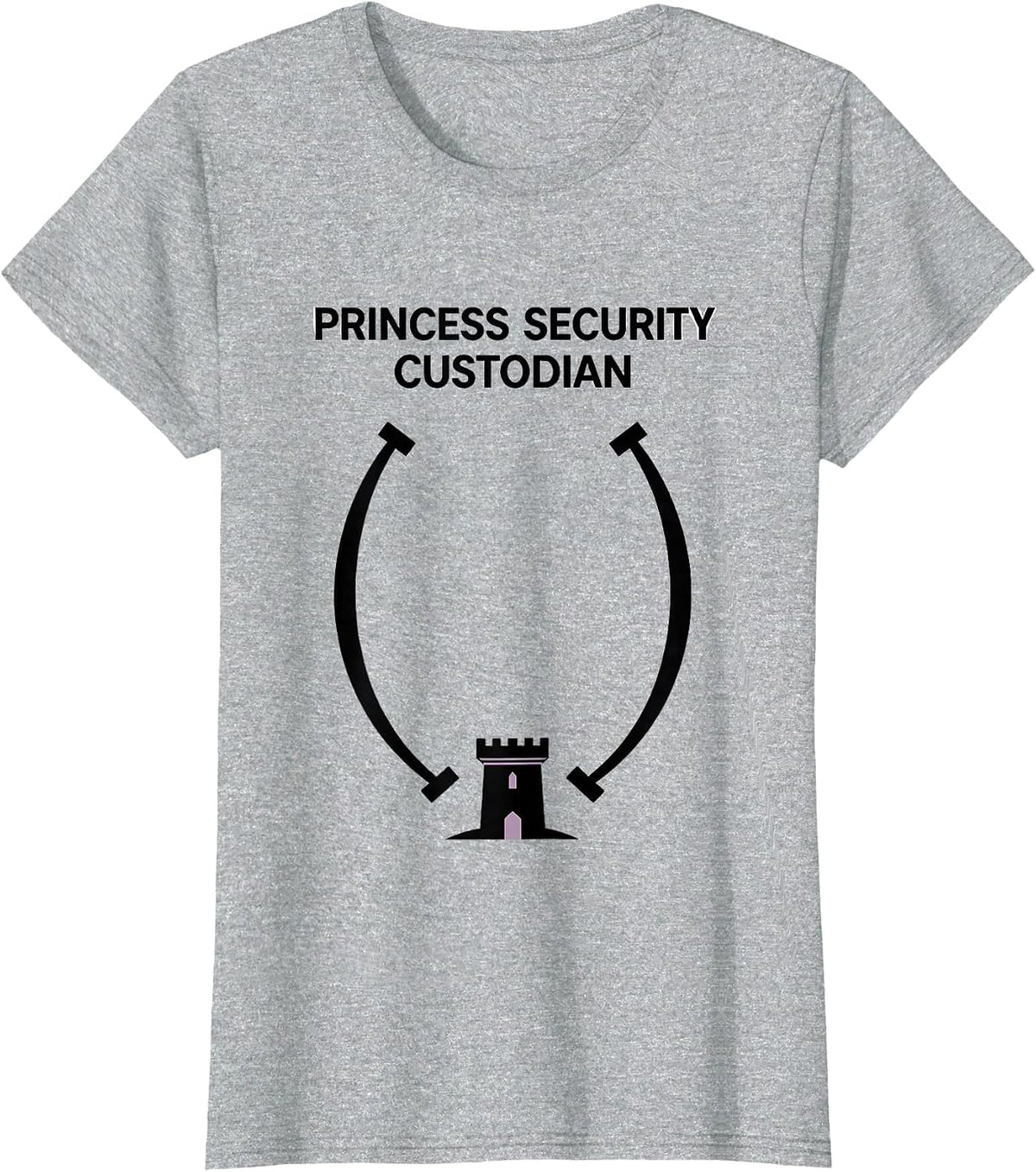Princess Security Custodian Funny Family Matching Halloween T-Shirt - Heather Grey