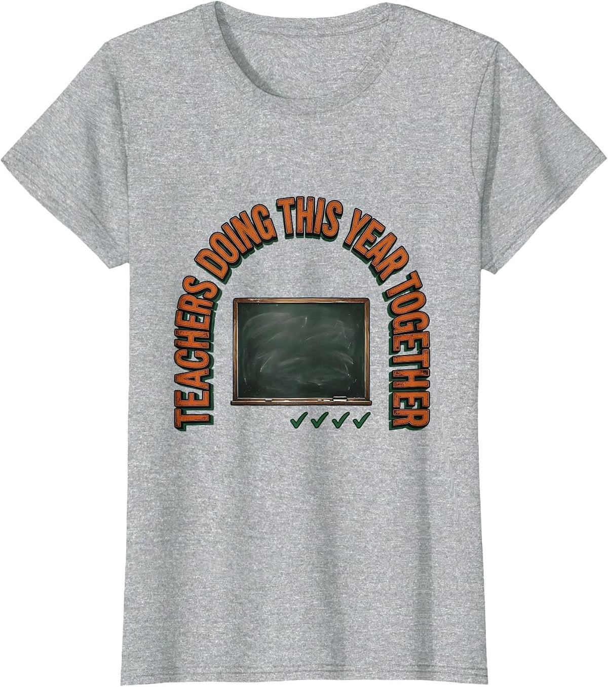 Teachers Doing This Year Together Vintage Teacher Crewneck T-Shirt - Heather Grey
