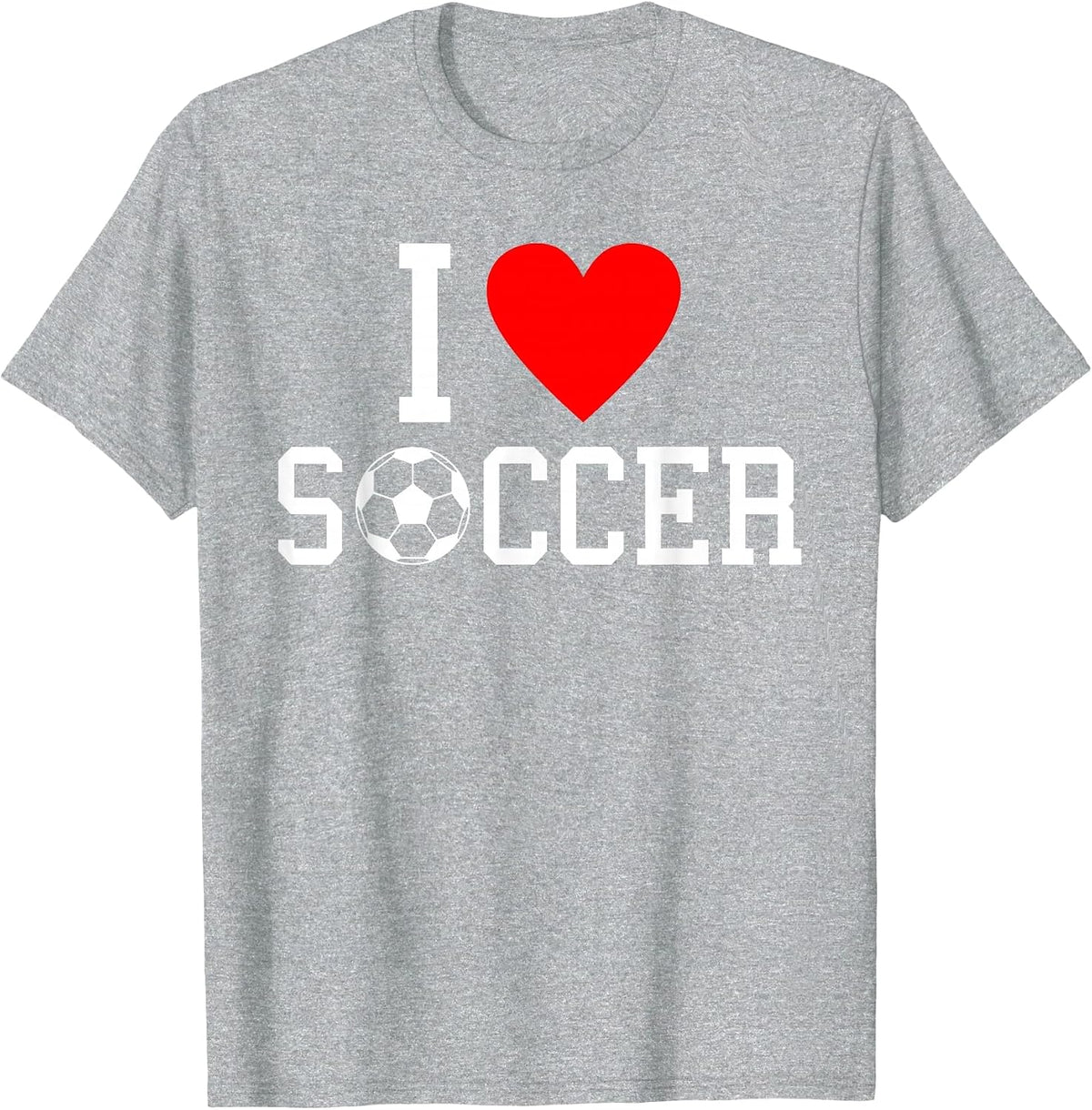 I Love Football T-Shirt - Heather Grey