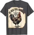 Men's We Wish You A Chickmas Distressed Funny Chicken Lover T-Shirt - Dark Heather Grey