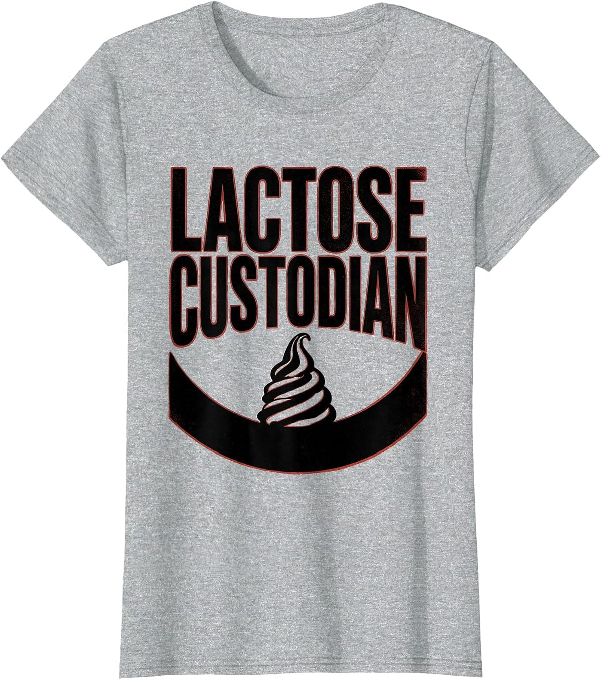 Women's Lactose Custodian Funny Glizzy Gobbler Meme Humor T-Shirt - Heather Grey