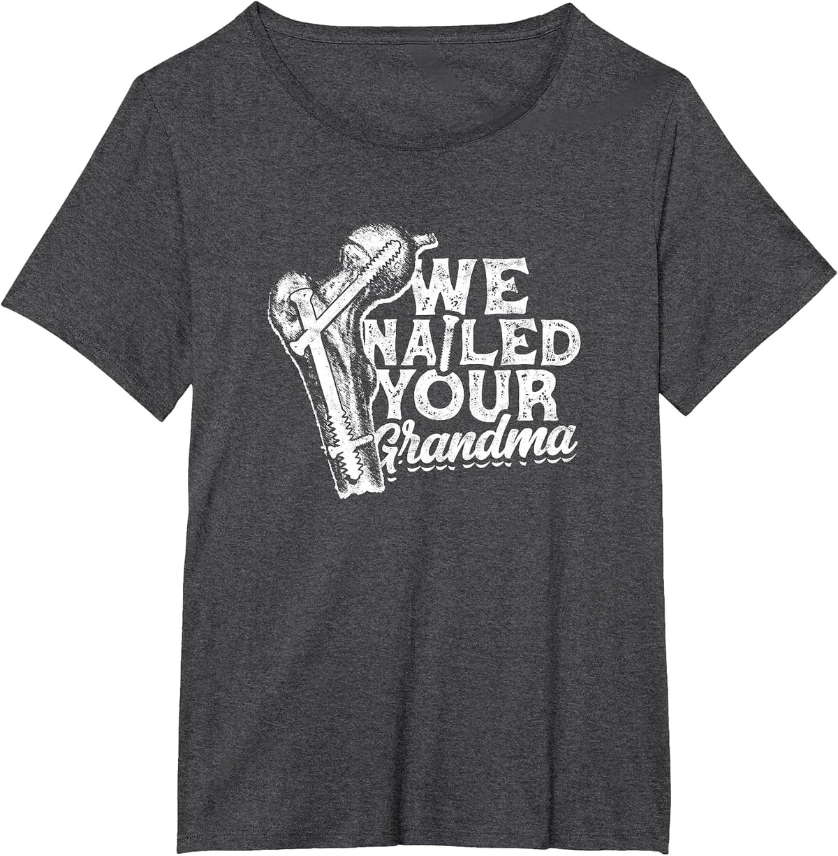 Wir haben Deine Oma Nailed - Biology T-Shirt - Dark Heather Grey