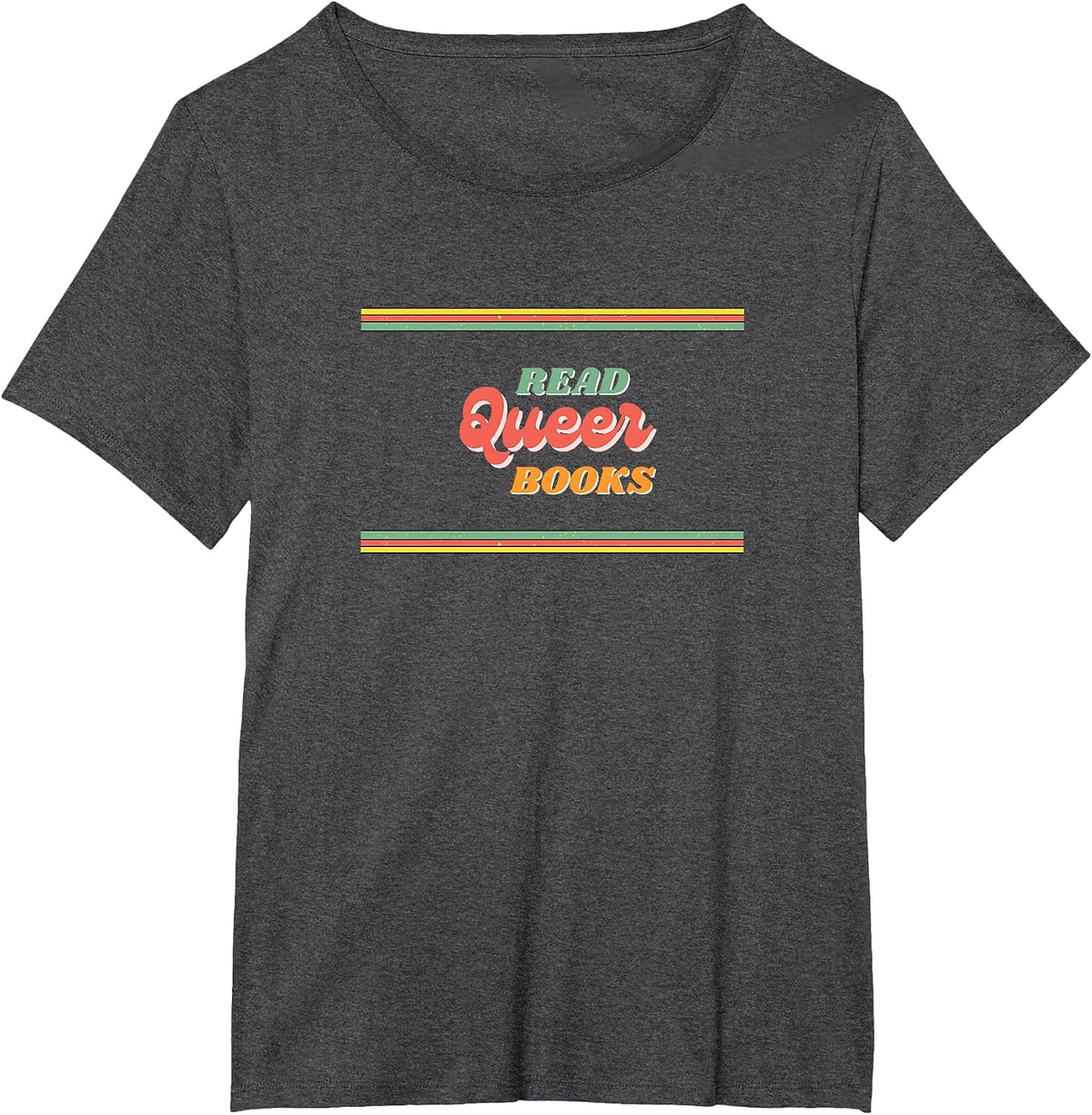 Read Queer Books Retro T-Shirt - Dark Heather Grey