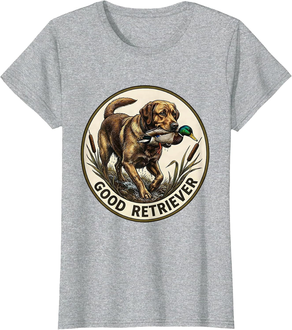Good Retriever Vintage Labrador Duck Hunting Local Boy T-Shirt - Heather Grey