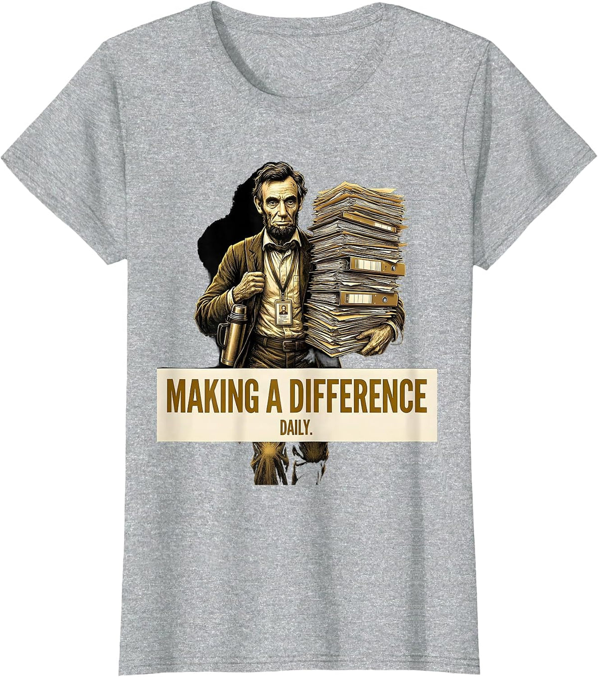 Making a Difference Daily Social Worker Design T-Shirt - Heather Grey