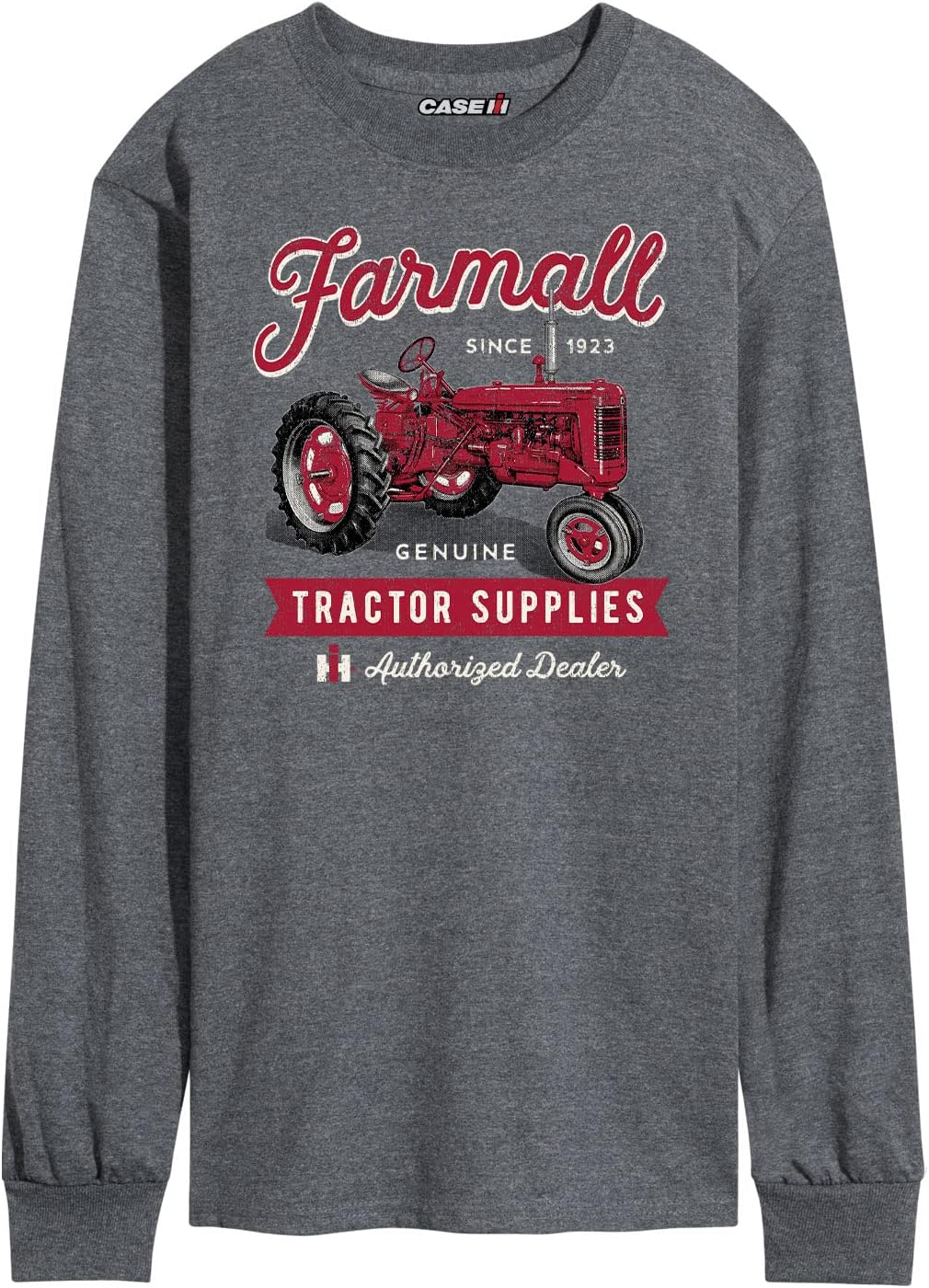 Farmall Genuine Tractor Supplies - Men's Long Sleeve T-Shirt - Heather Charcoal