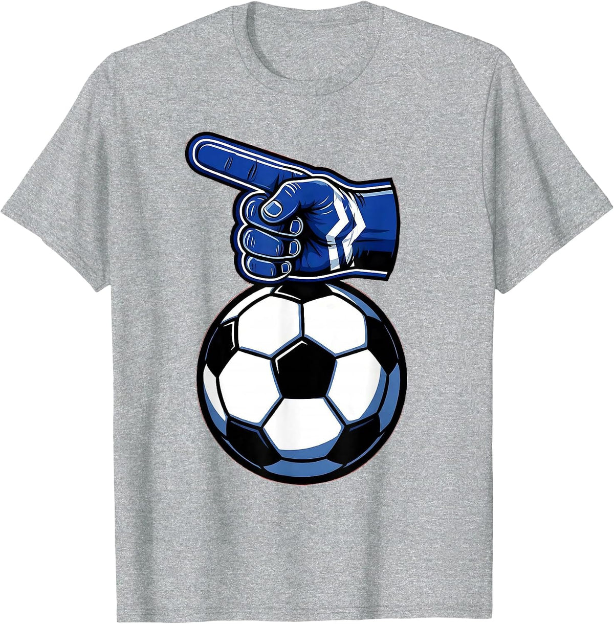 Men's Soccer Dad Foam Finger Graphic Tee T-Shirt - Heather Grey