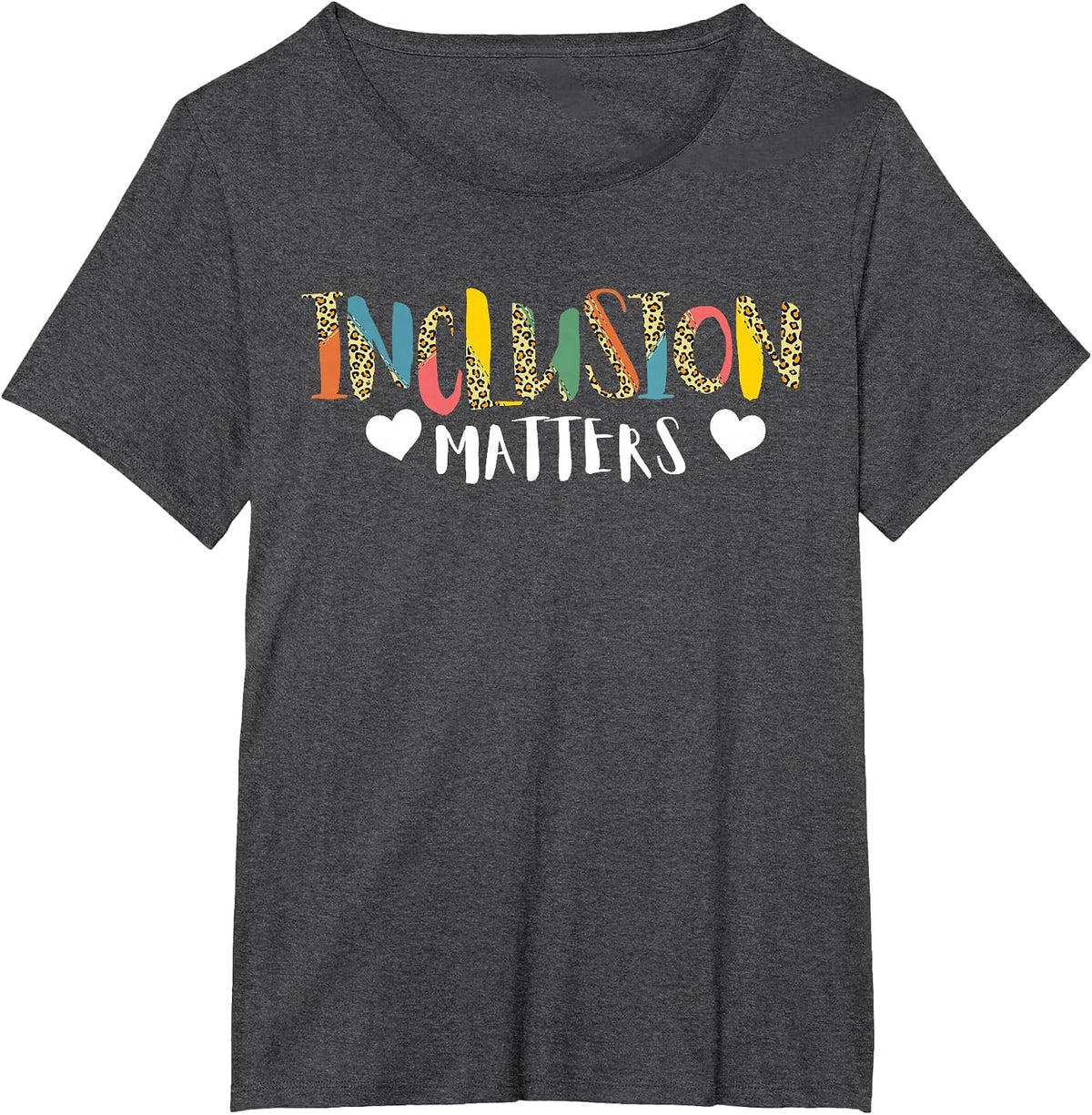 Inclusion Matters Autism Awareness Special Education Teacher T-Shirt - Dark Heather Grey