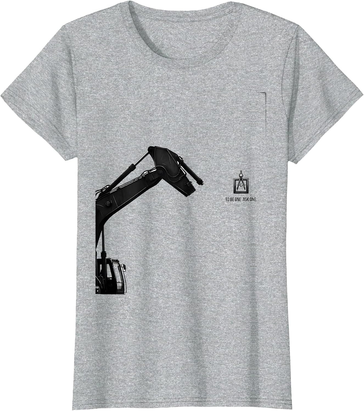 To Be One, Ask One Masonic Fraternal Pride Freemason Lodge T-Shirt - Heather Grey