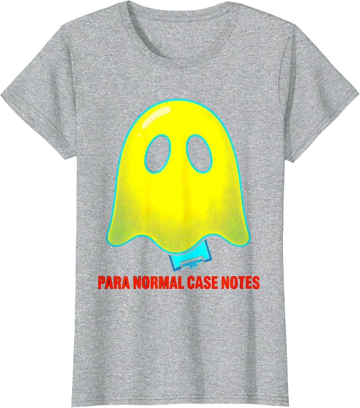 Para Normal Case Notes Pop Art Paraeducator Halloween Ghost T-Shirt - Heather Grey
