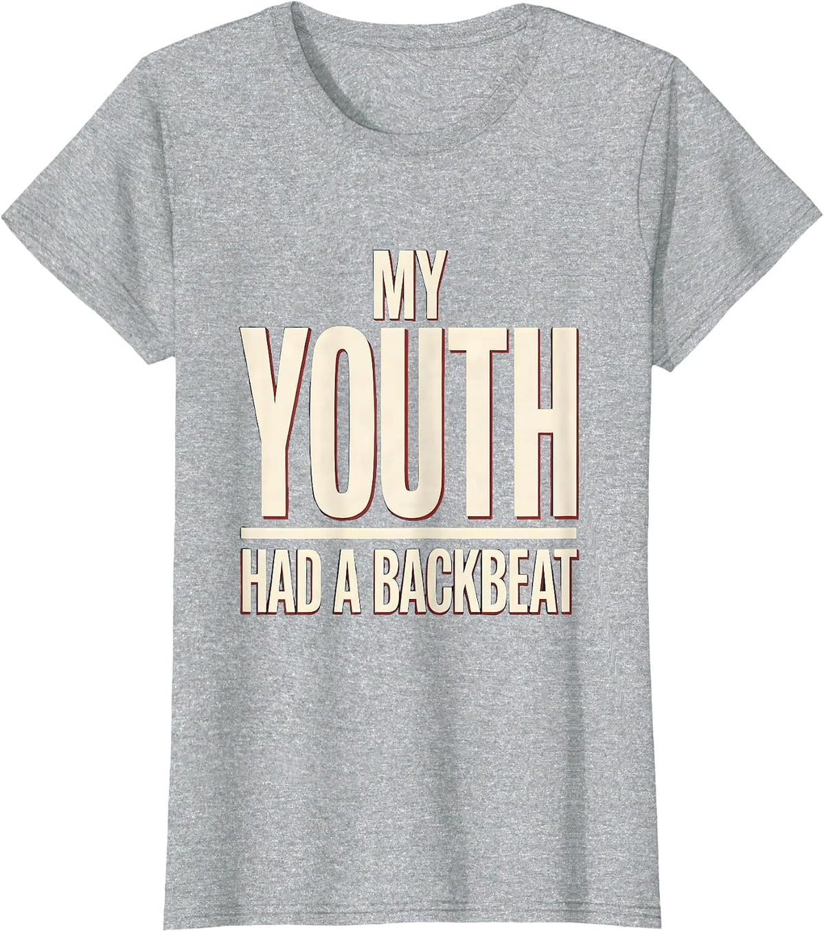 My Youth Had A Backbeat Vintage Retro 90s Hip-Hop Music T-Shirt - Heather Grey