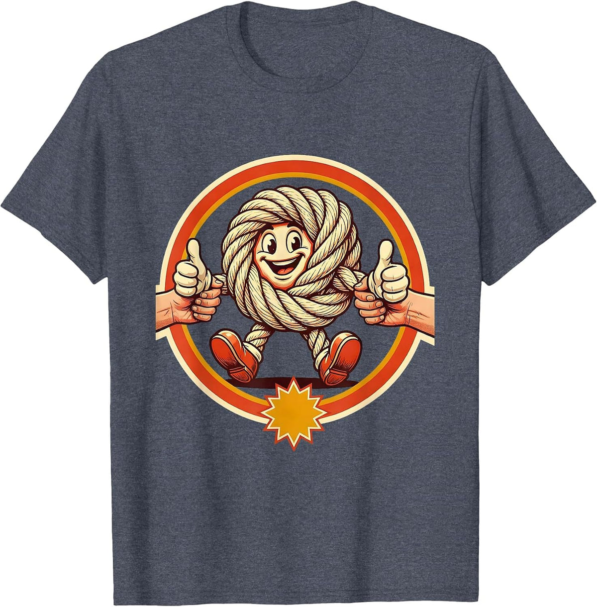 Social Worker Untangling Knot Graphic Design T-Shirt - Heather Blue