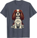 Cav's Personal Butler Funny Cavalier King Charles Spaniel T-Shirt - Heather Blue