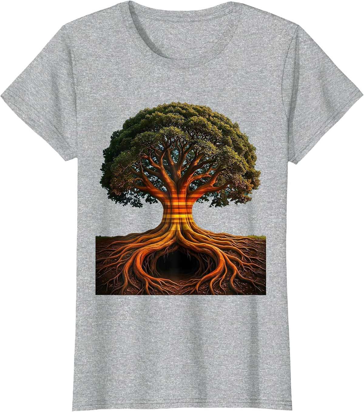 Social Worker Tree Roots Shelter Graphic T-Shirt - Heather Grey