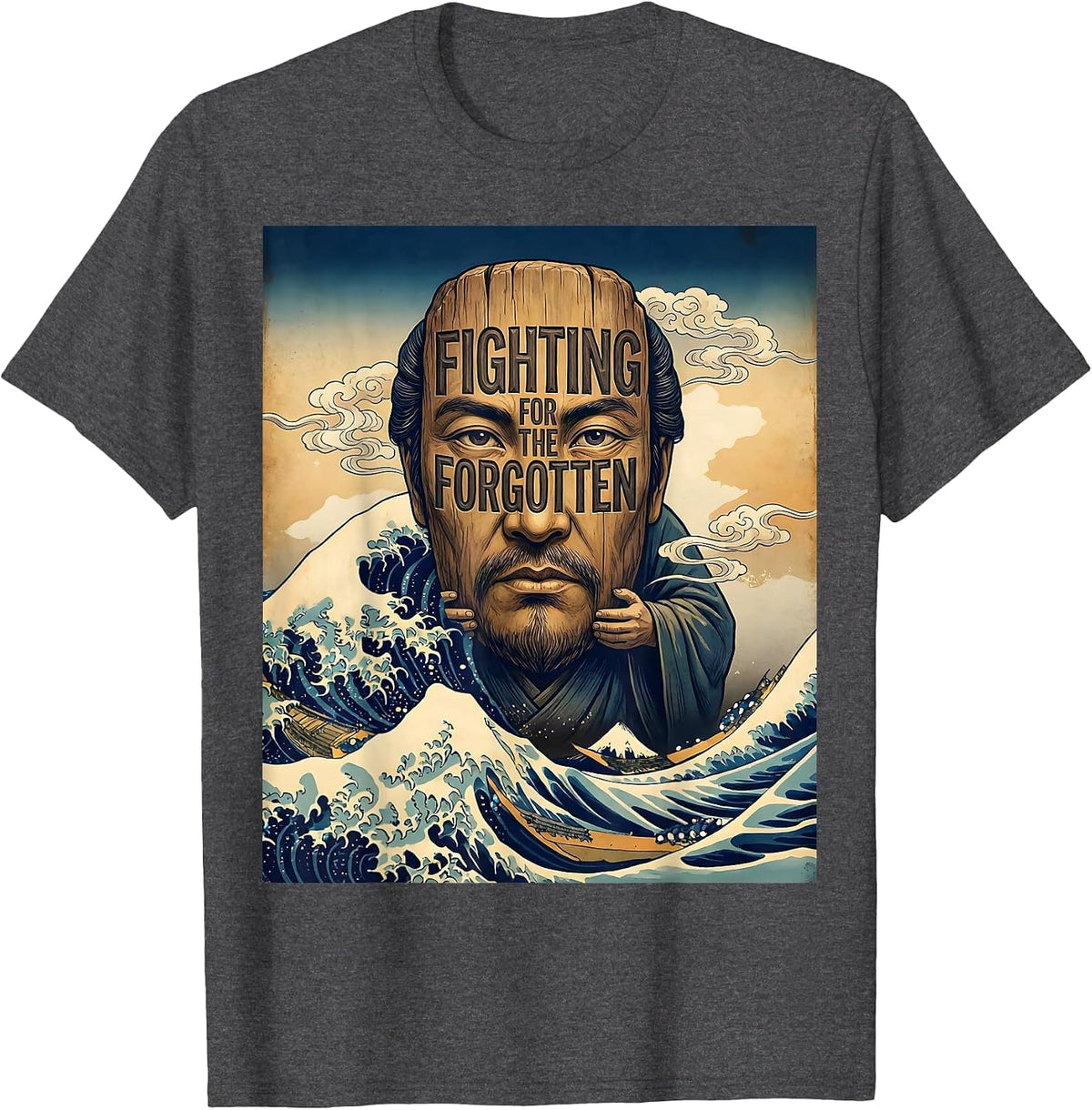 Fighting for the Forgotten Social Worker Design T-Shirt - Dark Heather Grey